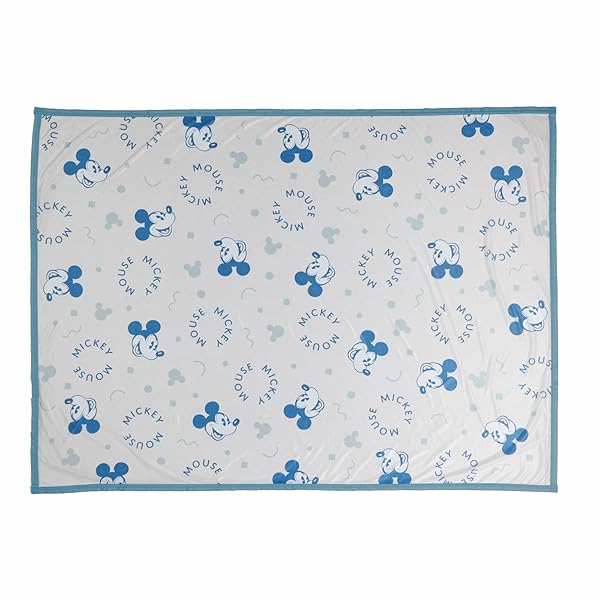 丸眞 夏用 ひざ掛け ディズニー ミッキー ラウンドロゴ ブランケット 接触冷感 キャラクター 男の子 女..
