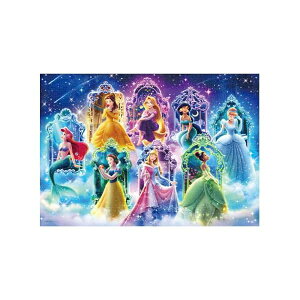 テンヨー(Tenyo) 【日本製】 1000ピース 光るピース ジグソーパズル ディズニー ディズニープリンセス Believing in Dreams ~夢を信じて~ (51x73.5cm) D-1000-891 のり付き ヘラ付き サービスカード
