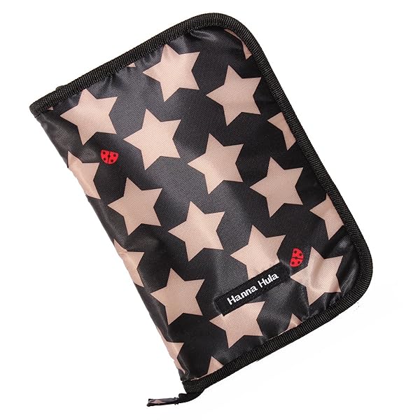 ハンナフラ(Hanna Hula) 母子手帳ケース(マルチケース) Lサイズ ロックスターブラック(4)