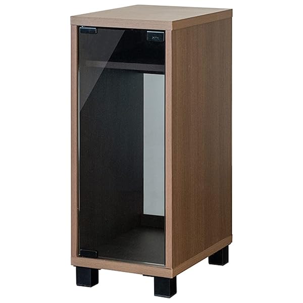 宮武製作所(Miyatake Seisakujyo) ゲームラック REGABO(レガボ) PS5対応 幅25×奥行き35×高さ63cm ガラス扉付 ゲーム機をすっきり収納できる GRK-004BR ブラウン