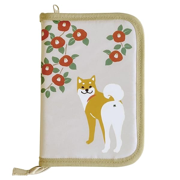 大西賢製販(Oonisikenseihan) Abeille おくすり手帳ケース 柴犬 椿 サイズ：約W13.5 D2 H19 AME-2205