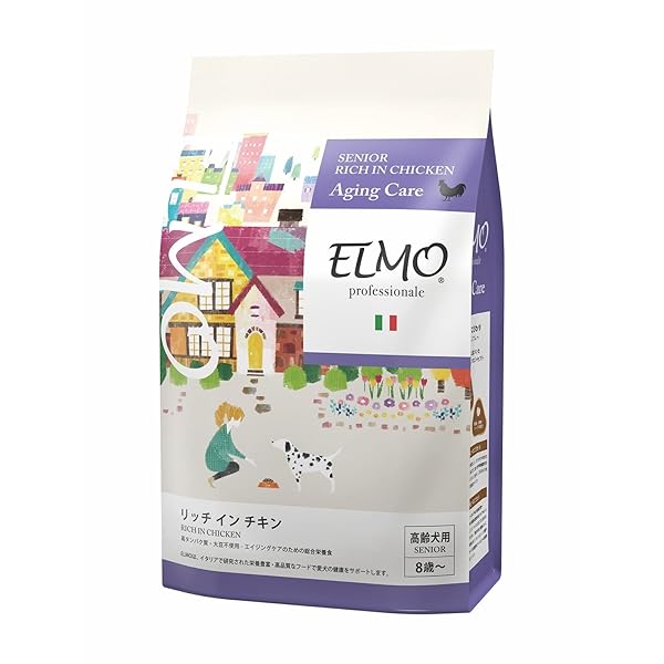 ELMO エルモ 高齢犬用 シニア リッチ イン チキン 加齢による関節機能・健康維持に 8歳- ドッグフード ペットフード (3kg)