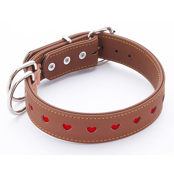 ペティオ (Petio) ハーティ平首輪 ブラウン 短毛・中型犬用 30mm