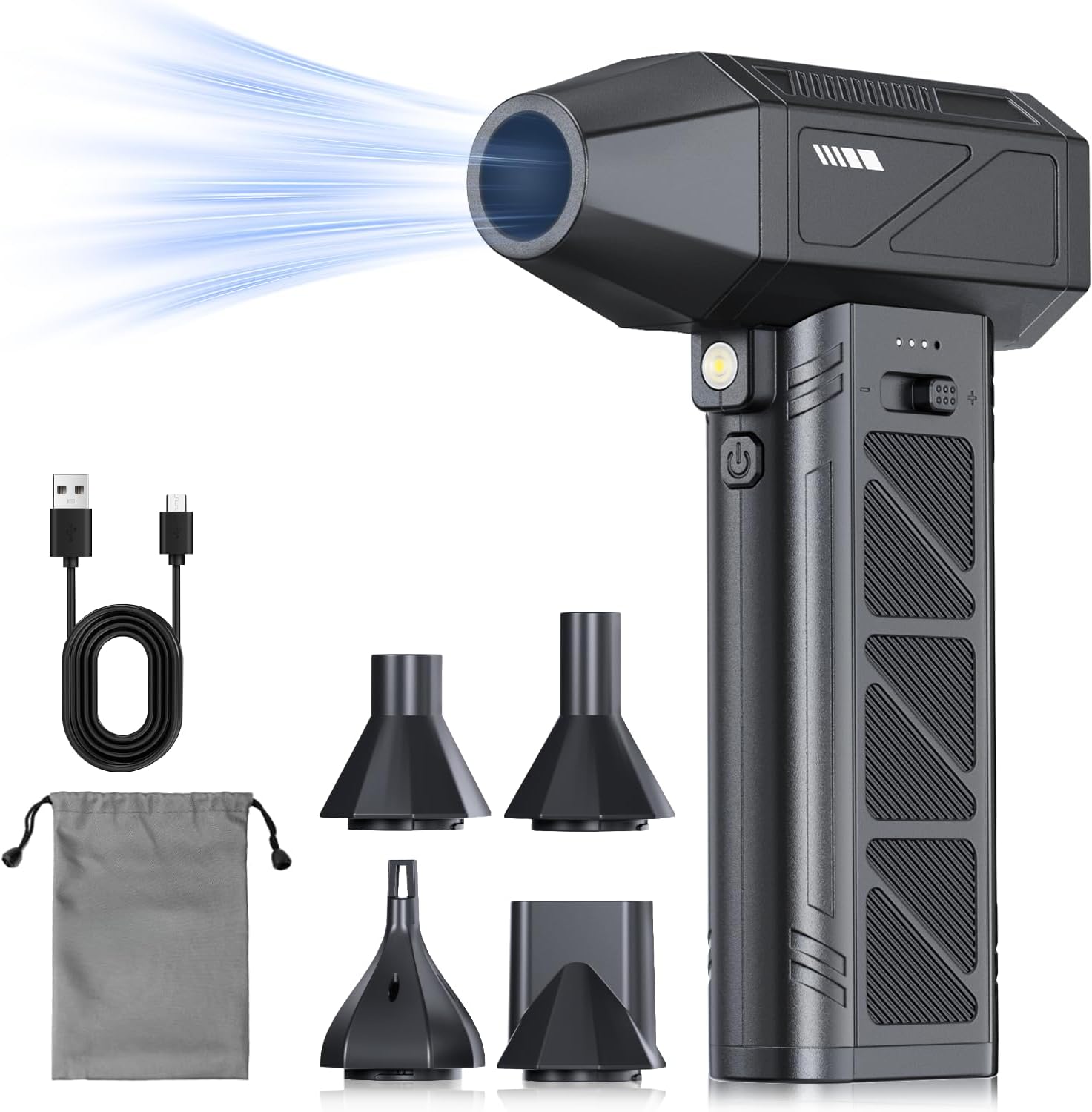 エアダスター 電動エアダスター ブロワー 小型 ブロアー 250000RPM高速回転 強力 最大風速120m/s 無段..