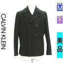 【超得★20%OFFクーポン】【中古】 ＼売り尽くし!／【大幅値下】 カルバンクライン Calvin Klein コート M ブラック メンズ 冬 /ウールピーコート