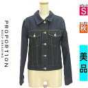 【超得★4/2(火)まで P10倍】【中古】【セール】 プロポーションボディ ドレッシング PROPORTION BODY DRESSING ブルゾン スタジャン S 紺色/ネイビー レディース 秋 /デニムジャケット【ブランド古着のファレット】