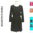 【5/8値下げ】【中古】【古着】 フレディ&グロスター FREDY&GLOSTER ワンピース チュニック ワンピース ウエストゴム膝上丈ワンピース 秋物 秋冬 春秋 ブラック