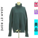 【超得★20%OFFクーポン】【中古】【セール】 アダムエロペ Adam et Rope ニット 長袖 M グリーン レディース 冬 /モックネックニットプルオーバー