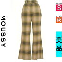 \激得★30%OFFクーポンで284円/ マウジー MOUSSY パンツ レディース 秋 ピンク S チェック柄ハイウエストブーツカットパンツ 【中古】【古着】...