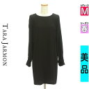 \超得★20%OFFクーポンで1584円/ タラジャーモン TARA JARMON ワンピース チュニック レディース 春 長袖 ブラック M フリルカフス膝上...