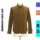 【GW超得★22%OFFクーポン】【中古】【セール】 291295オム 291295=HOMME カジュアルシャツ 長袖 L ブラウン メンズ 秋 /マルチカラース..