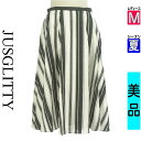 \激得★30%OFFクーポンで1001円/ ジャスグリッティー JUSGLITTY ロングスカート マキシスカート レディース 夏 ホワイト M ストライプ×シ...