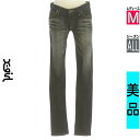 【5/8値下げ】【中古】【古着】 エックスガール X-girl デニムパンツ パンツ ウォッシュド加工ブラックデニムスキニーパンツ オールシーズン ブラック
