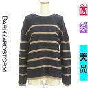 【5/8値下げ】【中古】【古着】 バンヤードストーム BARNYARDSTORM セーター トップス もちもちボーダーニットトップス 冬物 冬 秋冬 紺色/ネイビー
