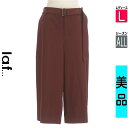 【6/24値下げ】【中古】【古着】 ラエフ la.f... パンツ パンツ ベルト付き膝下丈ワイドパンツ オールシーズン レッド