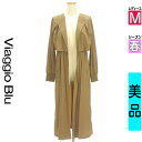 【5/8値下げ】【中古】【古着】 ビアッジョブルー Viaggio Blu コート アウター レイヤード風ドロストロングコート 春物 春秋 春夏 ブラウン