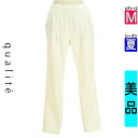 \24H限定★10%OFFクーポンで198円/ カリテ qualite パンツ レディース 夏 ホワイト M ダブルタックテーパードパンツ 【中古】【古着】【大...
