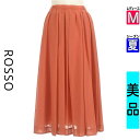 【5/8値下げ】【中古】【古着】 ロッソ ROSSO ロングスカート マキシスカート スカート ミモレ丈シアーフレアスカート 夏物 春夏 オレンジ