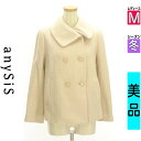 【5/8値下げ】【中古】【古着】 エニィスィス anySiS コート アウター アシメ襟ショートコート 冬物 冬 秋冬 ベージュ