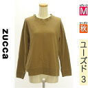 \週末限定★15%OFFクーポンで280円/ ズッカ ZUCCa スウェット パーカー レディース 秋 長袖 カーキ M アシメリブ切替スウェット 【中古】【古...