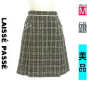 \24H限定★10%OFFクーポンで455円/ レッセパッセ LAISSE PASSE スカート レディース オールシーズン ブラック M チェック柄パイピング...