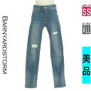 【5/8値下げ】【中古】【古着】 バンヤードストーム BARNYARDSTORM デニムパンツ パンツ ダメージ加工スキニーデニム オールシーズン 水色/ライトブルー