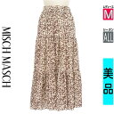 【5/8値下げ】【中古】【古着】 ミッシュマッシュ MISCH MASCH ロングスカート マキシスカート スカート レオパード柄ティアードシフォンスカート オールシーズン ブラウン