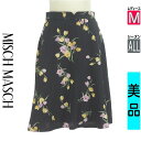 【5/8値下げ】【中古】【古着】 ミッシュマッシュ MISCH MASCH スカート スカート 膝丈花柄スカート オールシーズン 紺色/ネイビー