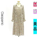 \超得★20%OFFクーポンで1056円/ チャオパニック Ciaopanic ワンピース チュニック レディース 春 長袖 ホワイト M 小花柄スキッパーシャ...