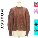 \超得★20%OFFクーポンで809円/ マウジー MOUSSY カットソー プルオーバー レディース 春 長袖 レッド M ボリューム袖花柄カットソー 【中古...