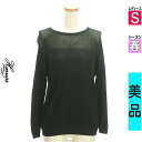 \週末限定★3000円OFFクーポン配布中/ ハリス Harriss ニット レディース 春 長袖 ブラック S ラグラン袖ニットトップス 【中古】【古着】【大...