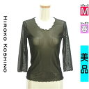 \週末限定★3000円OFFクーポン配布中/ ヒロココシノ HIROKO KOSHINO カットソー プルオーバー レディース 春 長袖 ブラック M 8分袖メ...