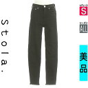 【5/8値下げ】【中古】【古着】 ストラ Stola. デニムパンツ パンツ カットオフブラックデニムスキニーパンツ オールシーズン ブラック