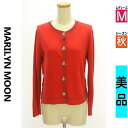 【5/8値下げ】【中古】【古着】 マリリンムーン MARILYN MOON カーディガン ボレロ カーディガン バックレースニットカーディガン 秋物 秋冬 春秋 レッド
