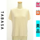\超得★20%OFFクーポンで1144円/ タバサ TABASA ニット レディース 秋 半袖 アイボリー M フレンチスリーブニットトップス 【中古】【古着】...