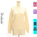 \超得★20%OFFクーポンで466円/ テチチ Te chichi ニット レディース 冬 長袖 アイボリー M パール付きモックネックリブニット 【中古】【...