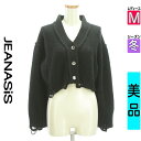 【5/8値下げ】【中古】【古着】 ジーナシス JEANASiS カーディガン ボレロ カーディガン ダメージニットカーディガン 冬物 冬 秋冬 ブラック