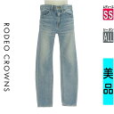 【5/8値下げ】【中古】【古着】 ロデオクラウン RODEO CROWNS デニムパンツ パンツ ウォッシュド加工ストレートパンツ オールシーズン ブルー