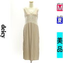 【5/8値下げ】【中古】【古着】 デイシー DEICY ワンピース チュニック ワンピース レースハイウエストプリーツ光沢ワンピース 夏物 春夏 グレー
