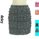 【5/8値下げ】【中古】【古着】 デイシー DEICY ミニスカート スカート チェック柄フリルミニスカート 秋物 秋冬 春秋 ブルー