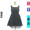 【5/8値下げ】【中古】【古着】 デイシー DEICY キャミワンピース ワンピース バックリボンバルーンミニワンピース 夏物 春夏 紺色/ネイビー