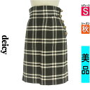 【5/8値下げ】【中古】【古着】 デイシー DEICY スカート スカート 膝丈チェック柄タイトスカート 秋物 秋冬 春秋 ブラック