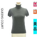 【5/8値下げ】【中古】【古着】 クイーンズコート QUEENS COURT ニット トップス タートルネックニットトップス 秋物 秋冬 春秋 グレー