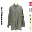 \超得★20%OFFクーポンで800円/ メルシーボークー mercibeaucoup カジュアルシャツ レディース 春 長袖 グレー M ロールカラーシャツ ...