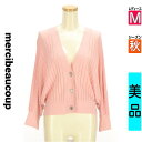 \週末限定★15%OFFクーポンで504円/ メルシーボークー mercibeaucoup カーディガン ボレロ レディース 秋 ピンク M ドルマンスリーブリ...