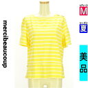 \週末限定★15%OFFクーポンで308円/ メルシーボークー mercibeaucoup カットソー プルオーバー レディース 夏 半袖 イエロー M ボーダ...
