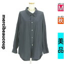 \週末限定★15%OFFクーポンで710円/ メルシーボークー mercibeaucoup カジュアルシャツ レディース 秋 長袖 紺色/ネイビー M ビッグシ...
