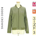 【5/8値下げ】【中古】【古着】 ロデオクラウン RODEO CROWNS ブルゾン スタジャン アウター リブ切替ラグランミリタリーブルゾン 秋物 秋冬 春秋 カーキ