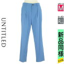 【5/8値下げ】【中古】【古着】 アンタイトル UNTITLED パンツ パンツ 微光沢ストレッチテーパードパンツ オールシーズン ブルー