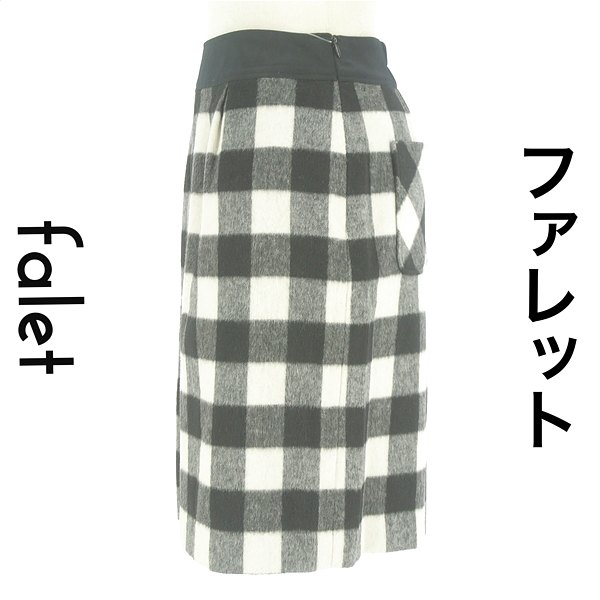 ＼14周年祭★全品15%OFFクーポン／ クイーンズコート QUEENS COURT スカート レディース 冬 ブラック S ギンガムチェック柄タイトミニスカート 【中古】【古着】【大幅値下】楽天イーグルス感謝祭×P2倍